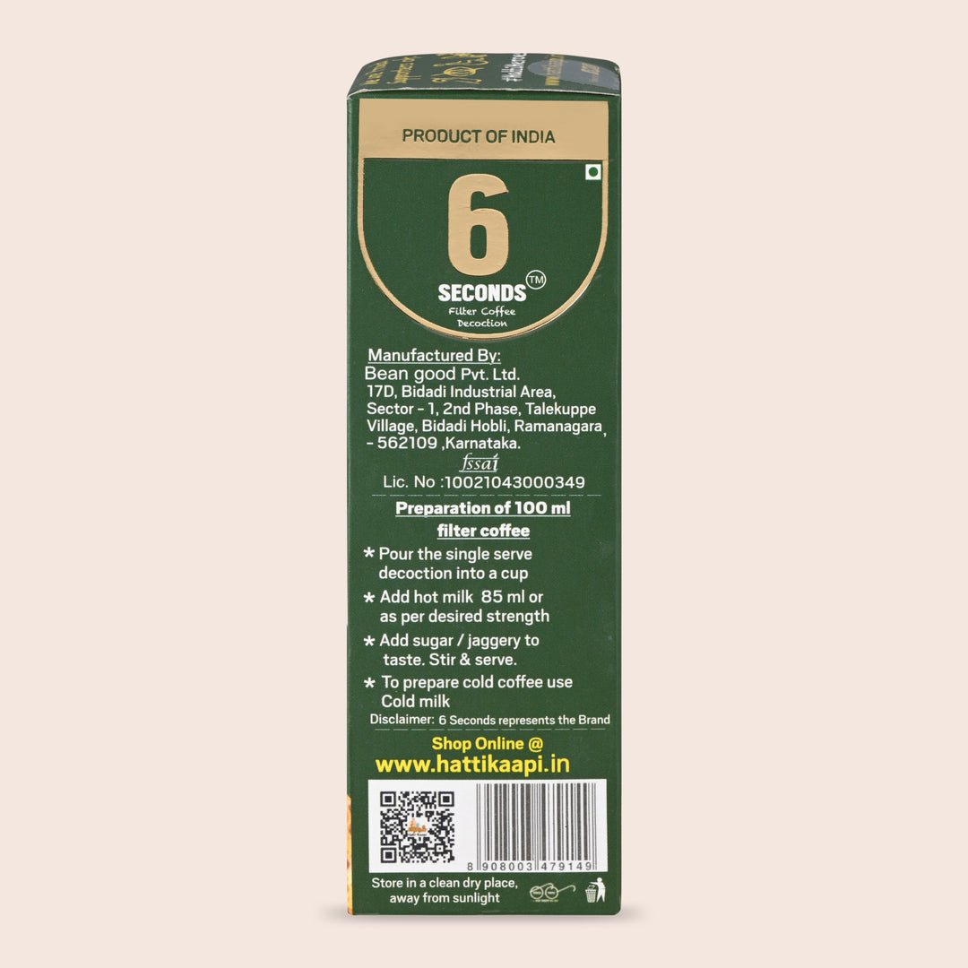 6 Seconds Filter Coffee Decoction-Pack Of 5