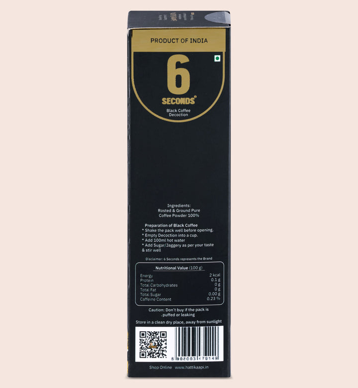 6 Seconds Black Decoction-Pack Of 5